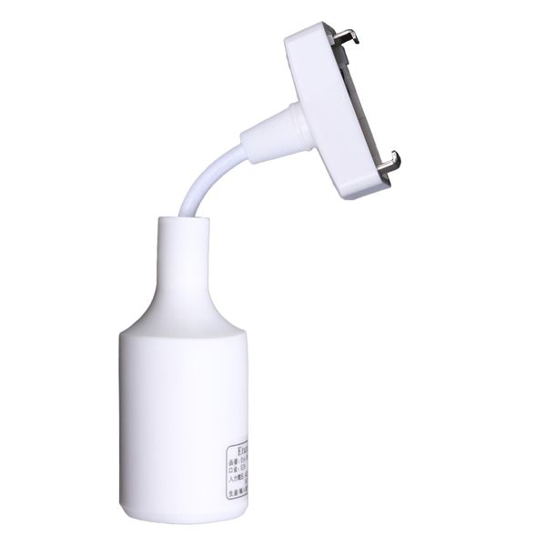 Square Hanging Socket Conversion E26 Base, Light Bulb Socket for Hanging Ceiling, Square Hook Sealin, E26 Base Conversion Adapter, Pure White, Stylish, No Construction Required, Easy Installation (1)
