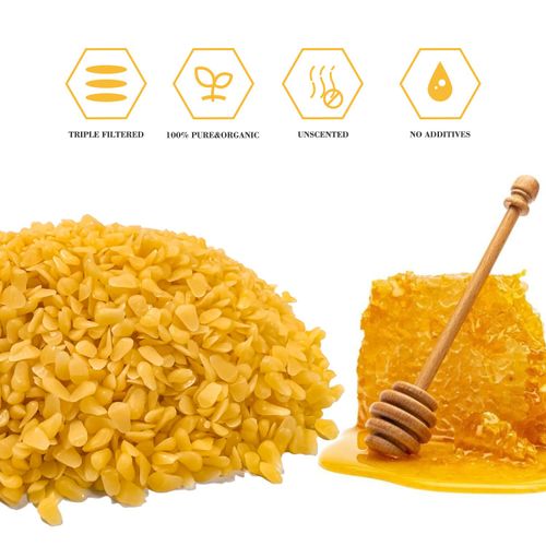 TRINIDa Beeswax Pellets 2LB(32 oz), 100% Organic Yellow Bees Wax for DIY Candles, Beeswax for Candle Making, Skin, Body, Face, and Hair Care, Lotions, DIY Creams, Lip Balm and Soap Making Supplies