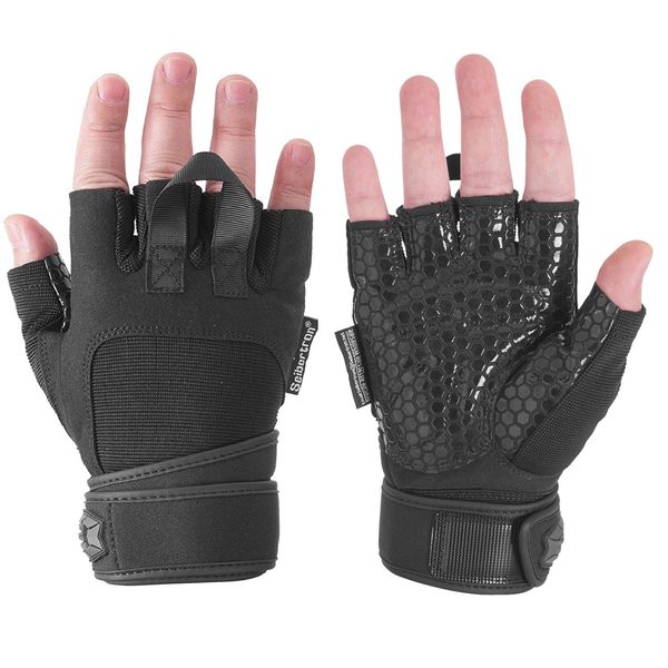 Seibertron PRO 2.0 Padded Anti-Slip Silica Gel Grip Gloves for Gym Workout, Weight Lifting, Training, Fitness, Cross Training, Bodybuilding, Pull Ups, WODs and Exercise Men & Women(PAIR) XS