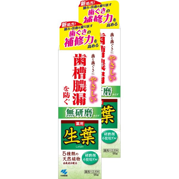 [Bulk Purchase] Fresh Leaves (Shoyo), Non-Abrasive Type, Prevents Pyorrhea, Medicated Toothpaste, Japanese Chinese Herb Flavor, 3.4 oz (95 g) x 2 Packs (Includes Glasses Cleaner) (Quasi-Drug)