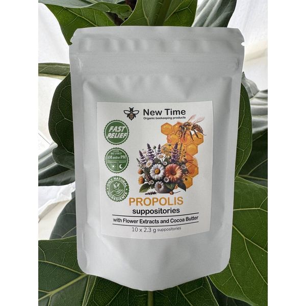 Propolis Suppositories Organic  for Men, Women Relief from Burning, Itching