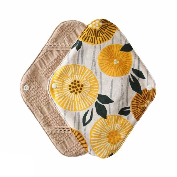 hanafu Regular Organic Cotton Cloth Napkin Holder 1 Piece Cotton Kyohua Yellow & Purple