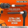 20pcs Extra Long Allen Hex Bit Socket Set 3/8" Drive SAE Metric Allen Socket Kit