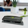 Rapesco 1725 Adjustable 6-Hole Punch, 9 Sheet Capacity, Black