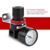 Haofy G1/4 Pneumatic Regulator Adjustable Air Pressure Compressor Control Valve Gauge with Bracket