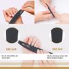 Nail Files, Professional Nail File,12PC 100/180 Grit Double-Sided Emery Board Nail File Set, Washable Nail Files Tools for Manicure (Black)