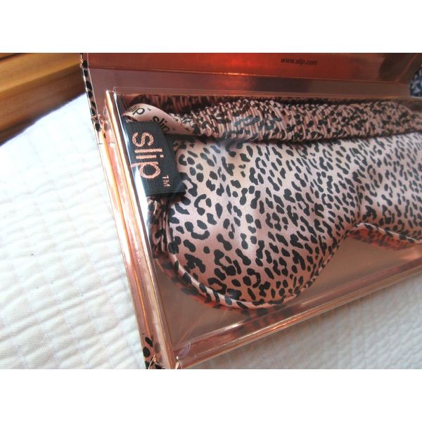 SLIP PURE SILK SLEEP MASK CHEETAH PRINT SEALED IN BOX TESTED SLIPSILK TECHNOLOGY