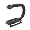 Ultra-Light U Shape Flash Bracket / Camera Support Mount Compatible with Panasonic Lumix DMC-FZ300 (Accommodates Microphones, Flashes, Lights)
