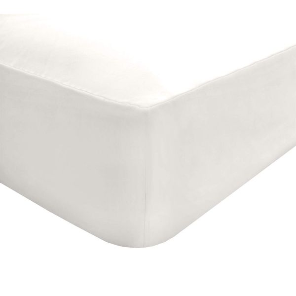 Sleepdown Extra Deep Fitted Sheet Poly Cotton, White, King