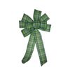 10" Hand Made Green Plaid St. Patrick's Day Wired Wreath Bow