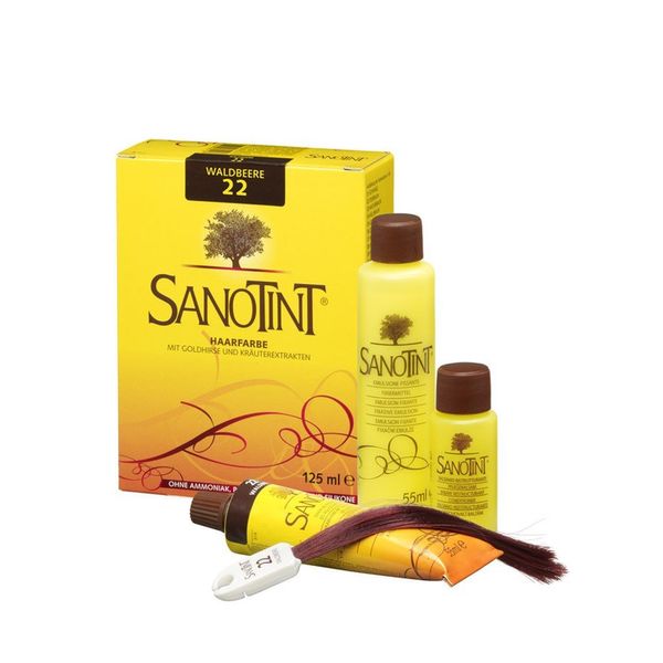Sanotint - Hair Colour No. 22 "Wild Berry" - 1 x 125 ml - Natural Hair Colour with Valuable Herbal Active Ingredients - With Golden Millet, Grape Leaf Extract, Olive Extract and Birch Extract