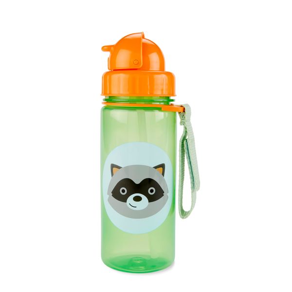 Zoo Straw Bottle - Raccoon