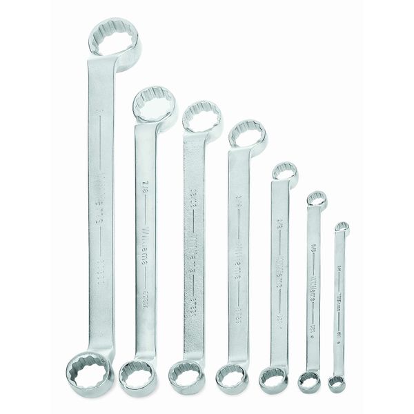 Williams WS-8707 7-Piece Double Head 60-Degree Offset Box End Wrench Set