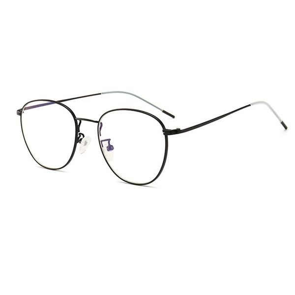 Flydo Damen Blaulichtfilter Brille Ohne Stärke Anti-Müdigkeit UV-Schutz Computerbrille Retro Rund Metallgestell Brillenfassung Blue Light Blocking Glasses