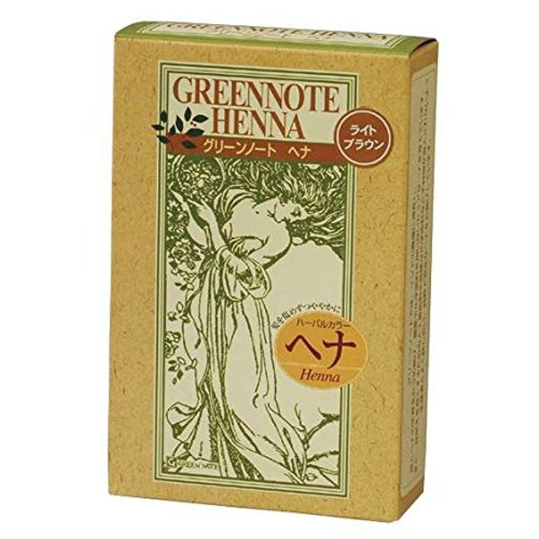 (Green Note) Henna Herbal Color, Light Brown, 3.5 oz (100 g)
