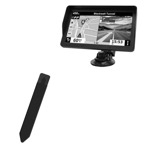 BoxWave Stylus Pouch Compatible with glaury GPS Navigator for Car Truck RV (9 in) - Stylus PortaPouch, Pen Stylii Holder Carrier Portable Self-Adhesive - Jet Black