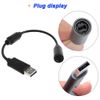 Xiatiaosann Replacement Dongle USB Breakaway Cable, Wired Controller Breakaway Cable Cord Game Controller Adapter for Xbox 360, Black (4 Pack)