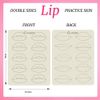 5pcs Lip Practice Skin Double Sided for Permanent Makeup Artists Fake Silicone Sheets to Practice Lip Tattoo (Version 1)