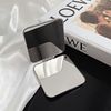 Hand Mirror, Compact, Stylish, Folding Mirror, Stainless Steel, Double Sided Mirror, Gift, Women's, Birthday (Square Circle)