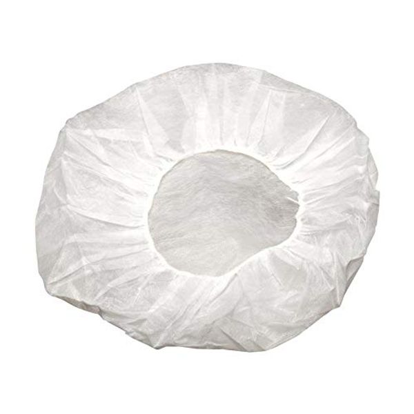 Disposable Caps Hair Nets, Salon Spa Food Service 100 Pack 21" White