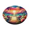 Tropical Island Beach Wave Sunset Scene PopSockets Swappable PopGrip