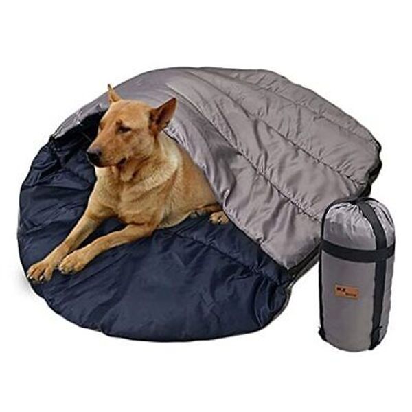 Soft Warm Dog Sleeping Bag, XXL Portable Waterproof Camping Pet Bed, Large