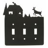 Buck Deer & Cabin Triple Light Switch Plate Cover_1