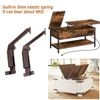 ANTEISI Antique Copper Lid Support Hinges with Spring，Coffee Table Lifting Hardware，7.9 Inches, 2-Pack