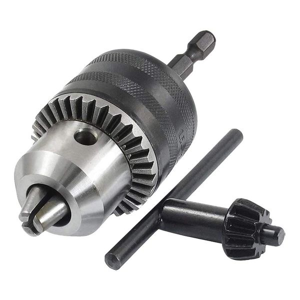 Bestgle 1.5-13mm Capacity Drill Chuck Mount 3/8-24UNF Quick Change Connect Conversion Chuck with 1/4" Hex Shank