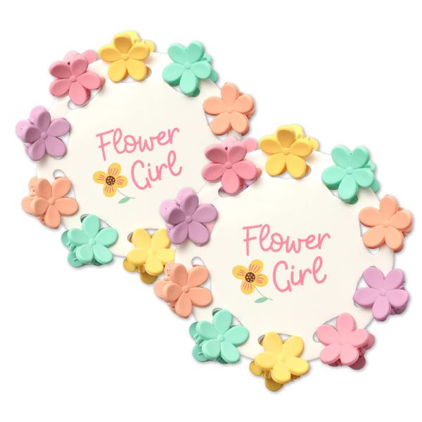 Flower Girl Gift - Flower Girl Hair Clips (Set of 2) | Will you be my Flower Girl Proposal Gifts | Flower Girl Thank You Present Hair Clips | Flower Girl Gifts from Bride