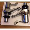 Basin Lever Taps, Hot & Cold Pair - Easy Quarter Turn Lever Handles