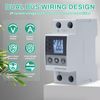 Jadeshay Intelligent Circuit Breaker Switch Current and Voltage Protector 2P AC220V LED Digital Display,with Electric Meter Query Over-under voltage and Overcurrent Function