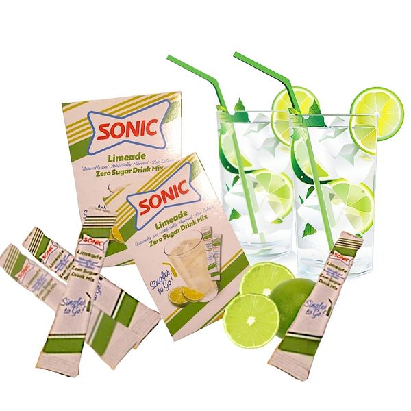 Sonic Limeade Zero Sugar Drink Flavor Mix Singles Go 36 Sticks