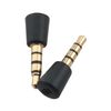WELWIK 2PCS Black Plastic Audio Interface/Live Tuning Controller Microphone 3.5mm TRRS Plug Compatible with Smartphones Tablets Game Consoles