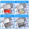 4 Pack Silver Metal Rectangular Empty Hinged Tins Box Containers, Empty Craft Containers Mini Portable Small Storage Container Kit with Lid for DIY Use, Home Storage