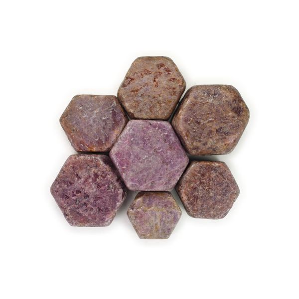 Hypnotic Gems Materials: 1 lb Natural Hexigonal Ruby Stones from India - Rough Bulk Raw Natural Crystals for Cabbing, Tumbling, Lapidary, Polishing, Wire Wrapping, Wicca & Reiki Crystal Healing