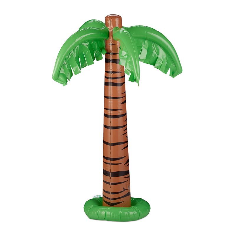 Relaxdays Inflatable Palm Tree, Cool Pool Decor, Blow Up Coconut Tree ...