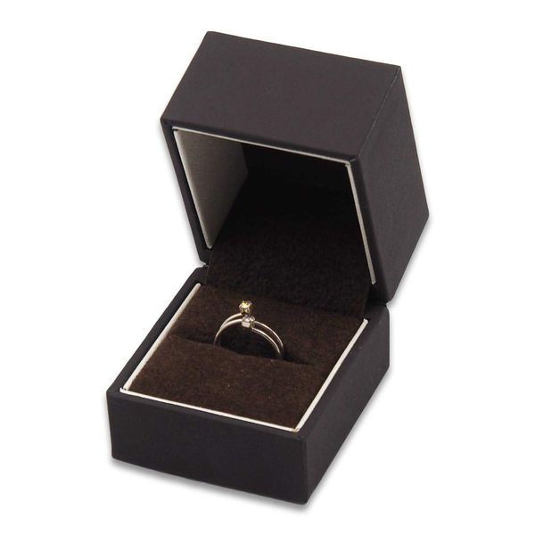 CuteBox Elegant Matte Brown Ring Box