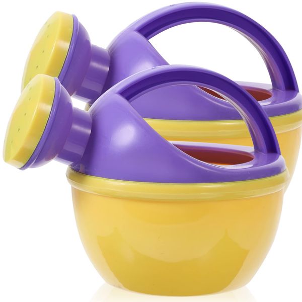 STOBOK Watering Can, 2pcs Watering Can Toy Plastic Watering Kettles Kids Watering Pots Bath Toys Bathtub Toy for Kids Indoor and Outdoor Play (Random Color)