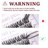 Individual Lashes 72 Cluster Lashes DIY Eyelash Extension Thin Band Wide Stem Lash Extensions Reusable Soft Natural Lightweight Easy to Apply at Home 10/12/14/15/16mm C/CC/D Curl