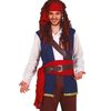 Bright Red Pirate Waist Sash and Head Scarf