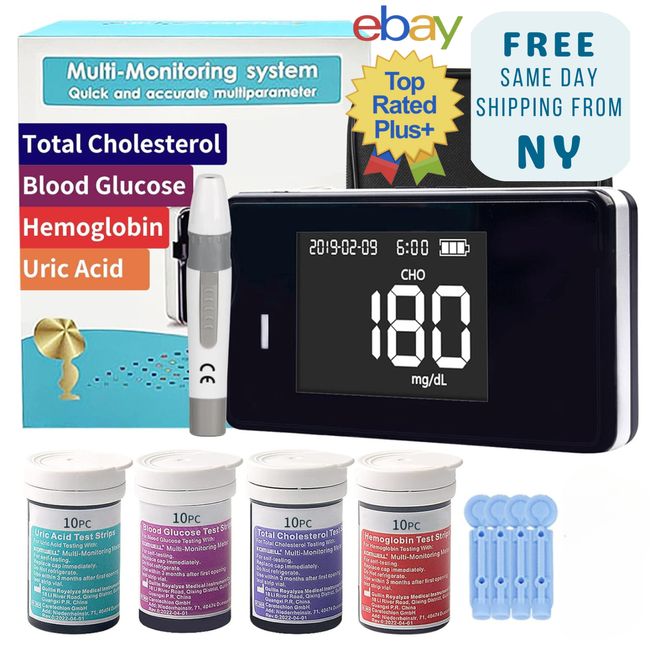 Accu-Answer 4 in 1(Hemoglobin, Cholesterol, Uric Acid, Blood Glucose) Test Meter