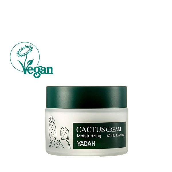 YADAH Cactus Cream 1.69 Fl.Oz. – Facial Hydrating Moisturizer Forming Moisture Barrier for Sensitive Dry Skin