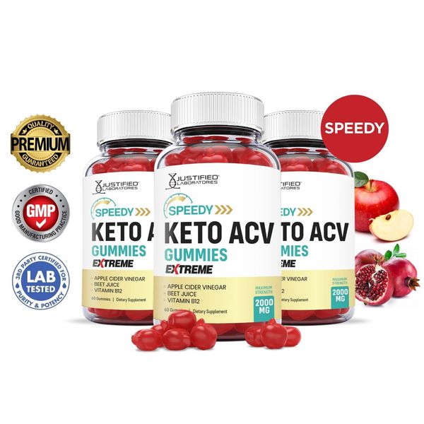 Speedy Keto Extreme ACV Gummies 2000MG Apple Cider Vinegar 180 Gummys