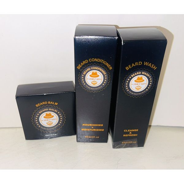 Lot Of 3 XIKEZAN Beard Care Products - Conditioner, Wash & Balm - New In Box