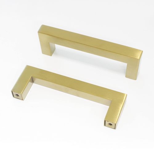 RCH Hardware HD-SS128-96 Hollow Stainless Steel Modern Cabinet Drawer Handle Pull, 3 3/4 Inch, Brushed Gold (5 Pack)