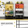 4 Tier Wire Storage Shelf Adjustable Heavy Duty Garage Shelving Kitchen Rack 60"