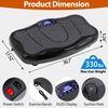 Vibration Plate Exercise Machine Power Waver Vibrate Stand Shake Board Gym Black