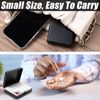 Simple Square Metal Portable Pill Box Storage Box with 8 Compartment (Black)