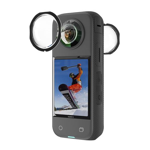 LICHIFIT Panoramic Lens Protector Cover Adhesive Lens Cap for Insta360 X3 Camera Sticky Lens Guards Accessories